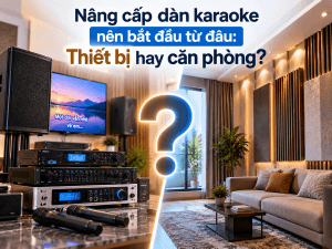So sánh thiết bị dàn karaoke và không gian phòng trước khi quyết định phương án nâng cấp.